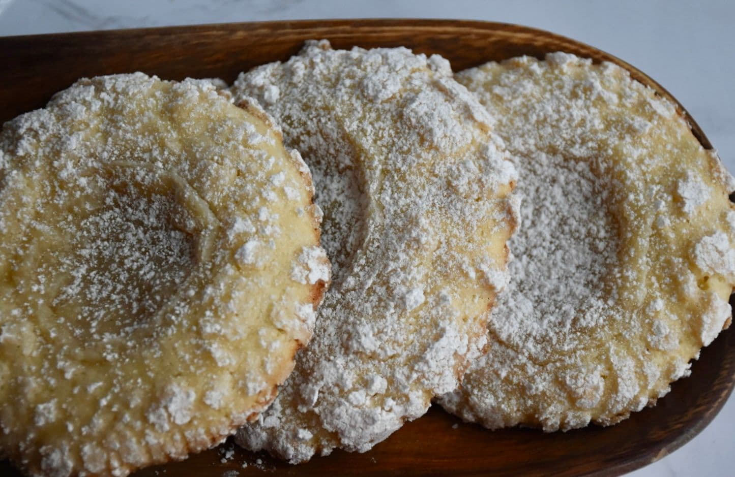 Sourdough Discard Gooey Butter Cookies (Cream Cheese Filled, Almond Kissed)