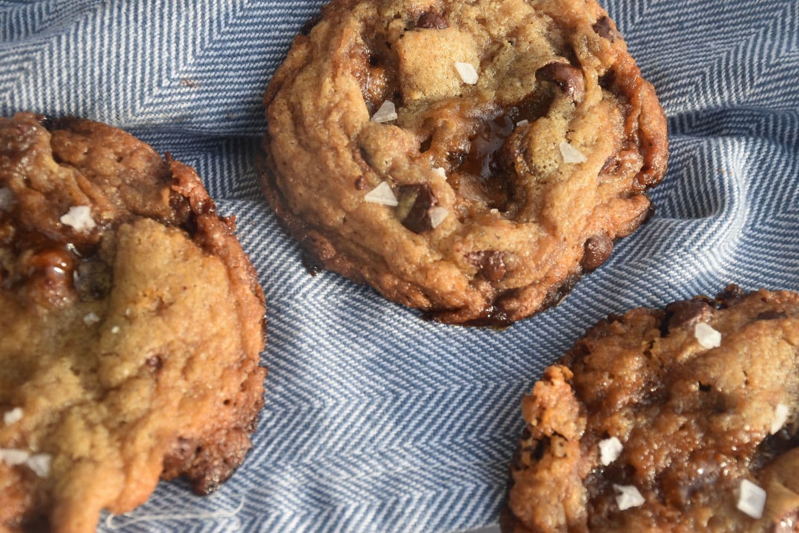 Salted Brown Butter Toffee Sourdough Chocolate Chip Cookies
